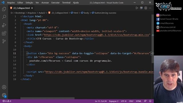 Collapse em Bootstrap [Collapse Bootstrap] - Curso de Bootstrap - Aula 22 смотреть онлайн