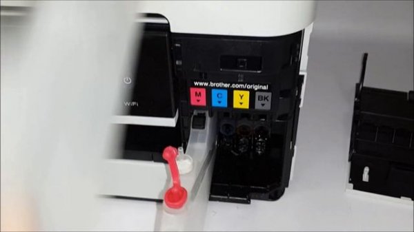 Установка перезаправляемых картриджей на Brother MFC-J2510, MFC-J2310, MFC-J3720, MFC-J3520