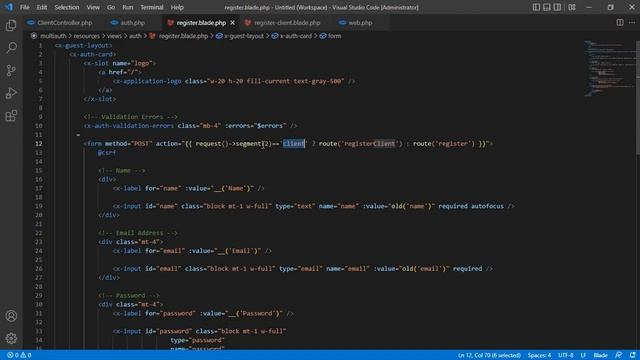 47.3 Laravel. Multi User Authentication. смотреть онлайн