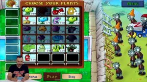 ПАПА РОБ ИГРАЕТ В РАСТЕНИЯ ПРОТИВ ЗОМБИ - PLANTS VS ZOMBIES!
