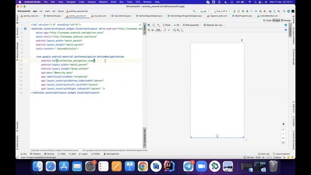 42. ViewPager2. BottomNavigationView. Navigation DrawerLayout (Android dasturlash darslari) смотреть онлайн