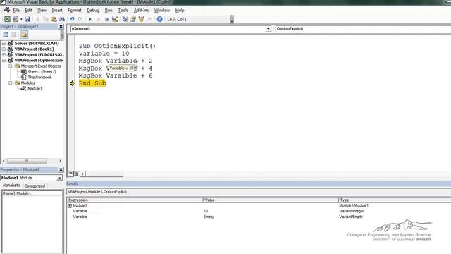 Using the Option Explicit Statement in VBA смотреть онлайн