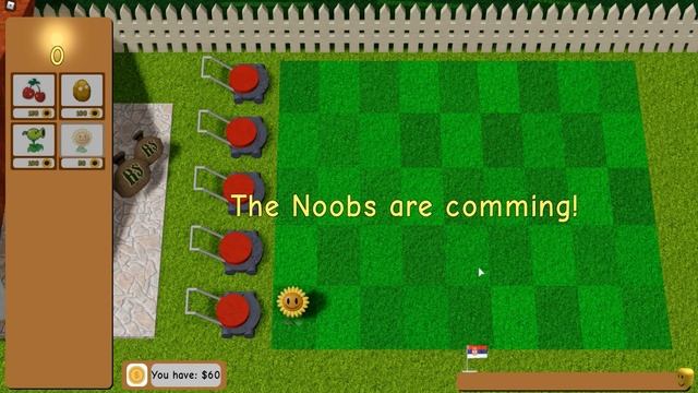 НУБЫ ХОТЯТ УКРАСТЬ МОИ РОБУКСЫ! УБИЛ ВСЕХ НУБОВ В ИГРЕ РАСТЕНИЯ ПРОТИВ НУБОВ! ROBLOX Plants vs Noob смотреть онлайн