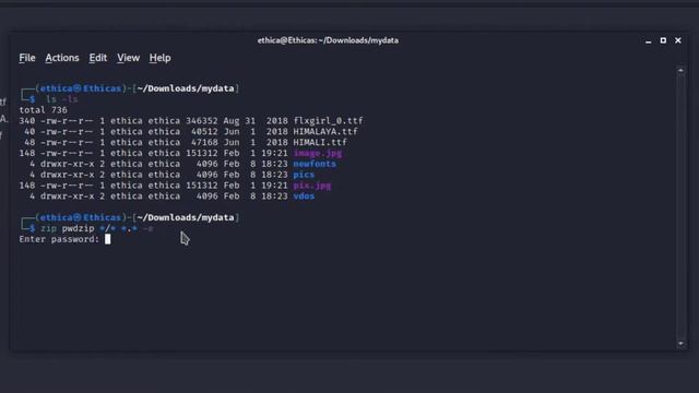Zip Unzip Encrypt and Password Protecting files and Folder from different types Using Kali Linux смотреть онлайн