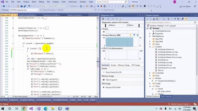 Tutorial:6| Quiz Application Web API C# | JAVASCRIPT ES-6 & JQUERY смотреть онлайн