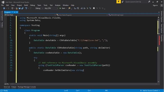 Convert CSV File to DataTable using Simple C# .NET Code смотреть онлайн