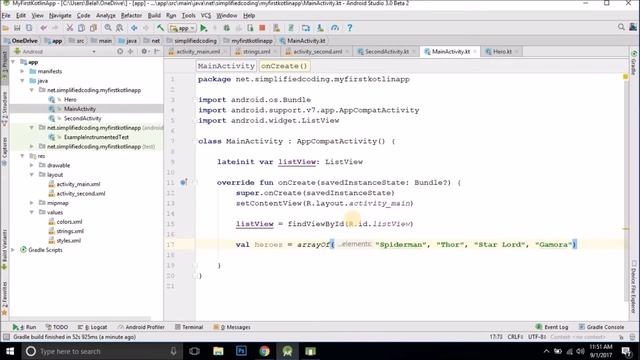#8 Android Application Development with Kotlin - ListView смотреть онлайн
