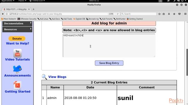 Ethical hacking || 39 HTML Injection Attack on a Buggy Web Application смотреть онлайн