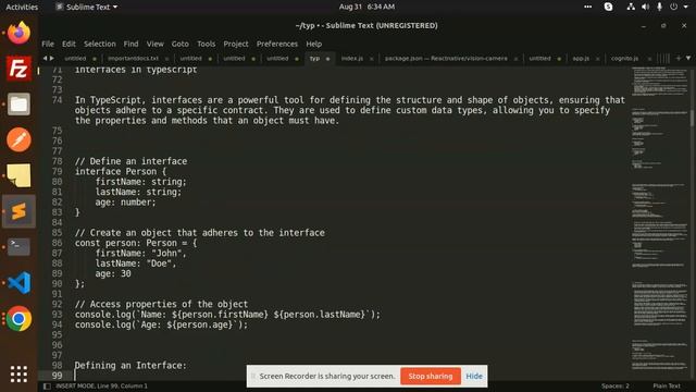 Typescript Tutorial #30 Interfaces in TypeScript смотреть онлайн