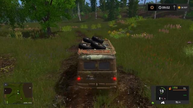 ДЕДУШКА НА ЗАПОРОЖЦЕ ЗАСТРЯЛ В ГРЯЗИ - FARMING SIMULATOR 17 смотреть онлайн