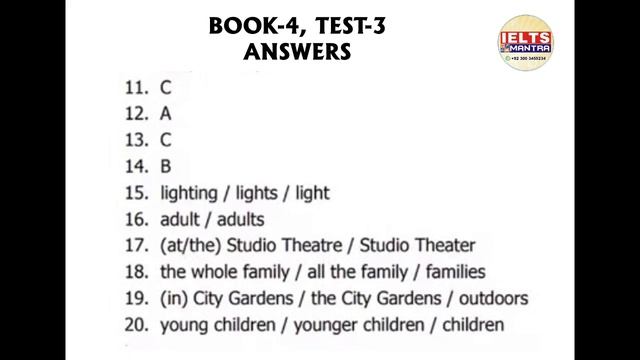Cambridge IELTS Listening, Book 4 Test 3 With Answers