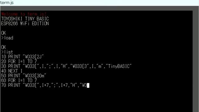 豊四季タイニーBASIC ESP8266 WebSocket版 テスト(2) смотреть онлайн