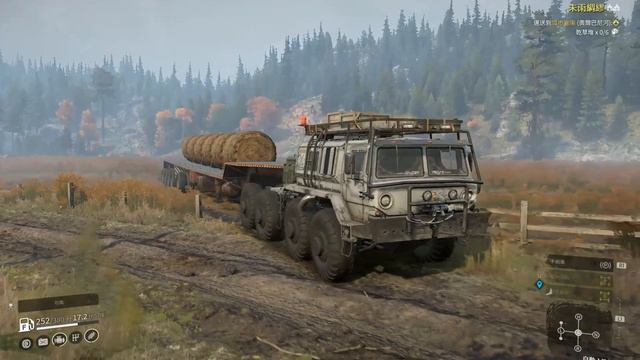 SnowRunner - MAZ 537 Load & Transport Haystack Go To Albany River @ Burned Forest смотреть онлайн