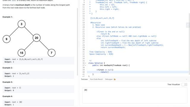 Maximum Depth of binary Tree | Recursive Solution in Tamil | Tree | Leetcode in tamil смотреть онлайн