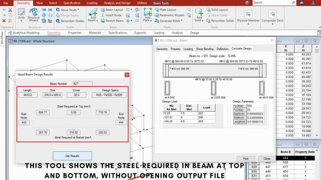 Get Beam Reinforcement Required in a Single Click in STAAD without Output file смотреть онлайн