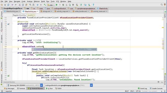 Search a Location and Geolocate - [Android Google Maps Course] смотреть онлайн