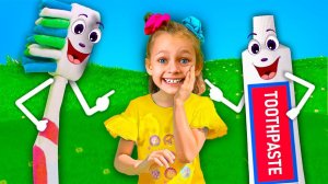 Песня о чистке зубов｜Хорошие привычки｜Развивающие песенки для малышей от Майи и Маши