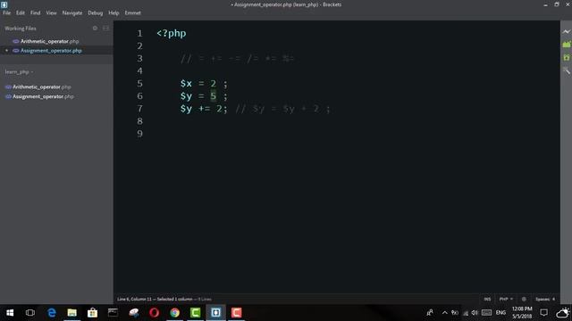 11 - ( Learn PHP ) Assignment Operator -- عوامل إسناد القيمة смотреть онлайн
