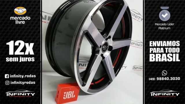 Roda C-Spec 2 Aro 17 4x100 Preta Diamantada Red Line GT7 смотреть онлайн