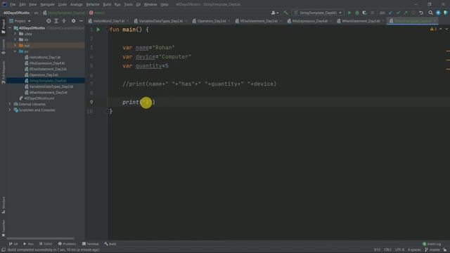 Day6- String Interpolation in kotli| String Templates смотреть онлайн