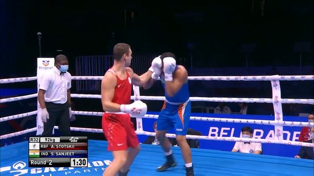 Day 5 (92kg) STOTSKII Andrei (RBF) vs SANJEET Sanjeet (IND) | AIBA WCHs 2021 смотреть онлайн