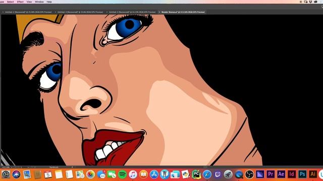 Wonder Woman Poster Time Lapes X8000 SPEED! ( Adobe Illustrator ) смотреть онлайн