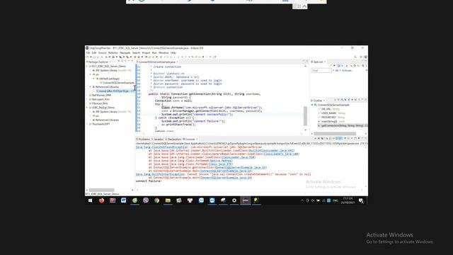 [B11 Java UDPT] SQL Server Connector Java with IDE Eclipse смотреть онлайн