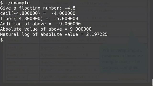 Examples with programs to use math library functions in c programming смотреть онлайн