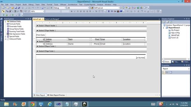 Making a Report with Crystal Report in Visual studio 2010 With Microsoft Sql Server 2008 смотреть онлайн
