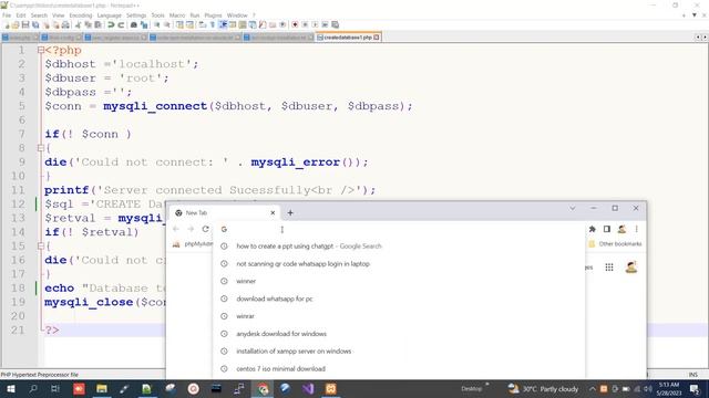 Connect to sql server and create db by php script (sorry no audio) смотреть онлайн