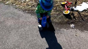 Первый раз на беговеле в 2 года | The first runbike ride of 2-year old child