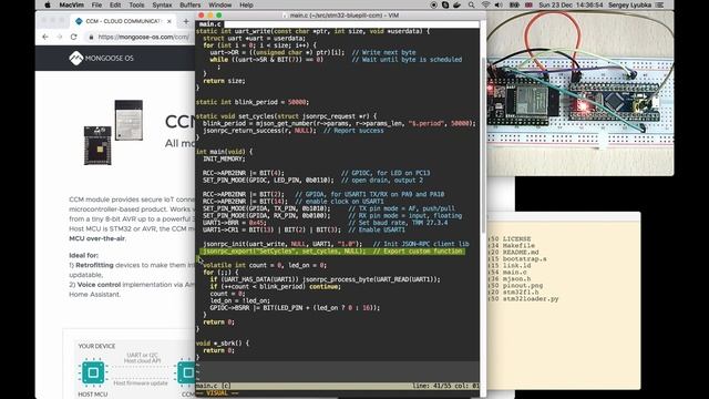 VCON.IO (formely CCM): STM32 BluePill OTA and HTTP/RESTful connectivity смотреть онлайн