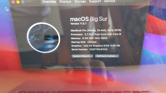 Огляд ноутбука Macbook Pro Retina CO2PTS0JFVH3 (early 2015) macOS Big Sur смотреть онлайн