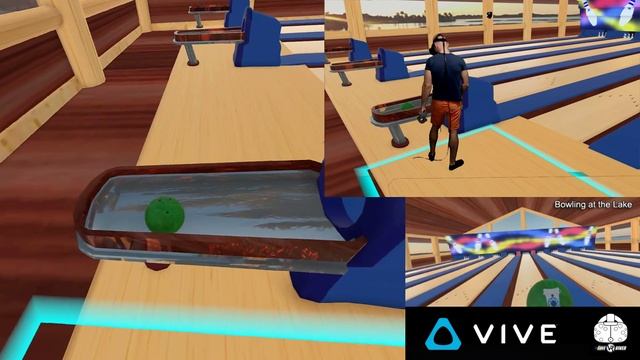 Free VR Bowling! Bowling At The Lake MIXED REALITY Gameplay on HTC Vive in Virtual Reality смотреть онлайн