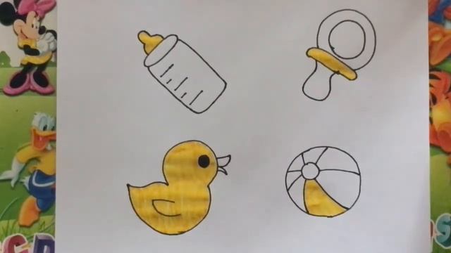 How to draw Baby's toy for kids step by step easy!!! смотреть онлайн