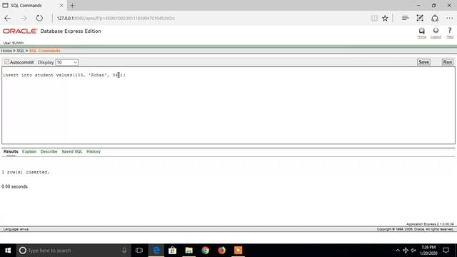Learn SQL and Oracle Database: Part 3 (Inserting Values in Table) смотреть онлайн