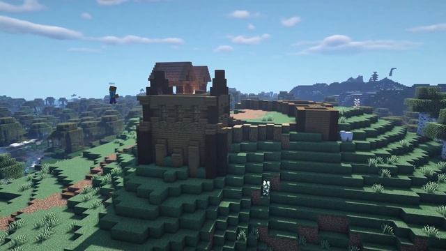 How to build an Awesome Wooden Castle for Minecraft 1.15 Survival смотреть онлайн
