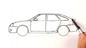 Как нарисовать Ладу Приору