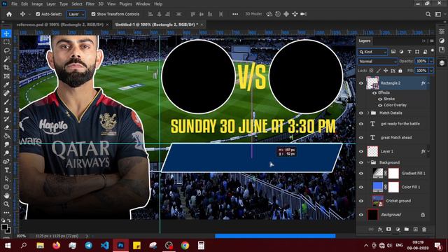 Poster Design in Photoshop | Sports Poster design tutorial смотреть онлайн