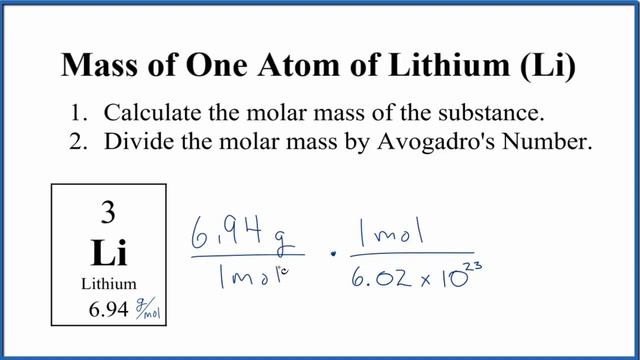 How to Find the Mass of One Atom of Lithium (Li) смотреть онлайн
