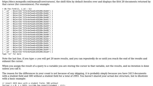 Databases: MongoDB skipping 20 documents when storing in a variable (2 Solutions!!) смотреть онлайн