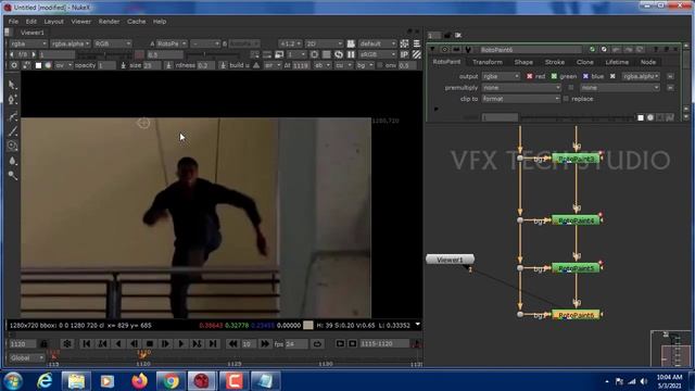 WIRE REMOVAL SEQUENCE PAINT IN NUKE CLEANUP TUTORIAL CLEANUP | ROTOPAINT NODE | #vfxtechstudio смотреть онлайн