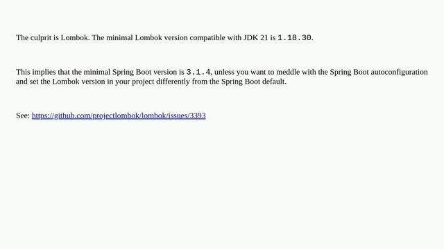 Compilation error after upgrading to JDK 21 смотреть онлайн