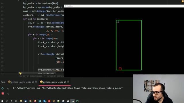 Insert tetrominoes position into an array - Python Plays Tetris p. 4 смотреть онлайн