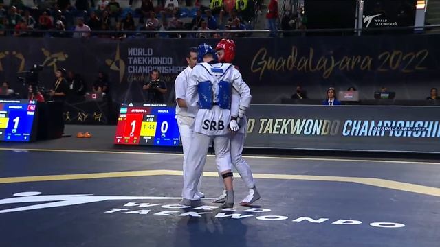 415 M-74kg R-16 TAKOV Stefan SRB ? vs ? JAYSUNOV Jasurbek UZB I Guadalajara 2022 WT Championships смотреть онлайн