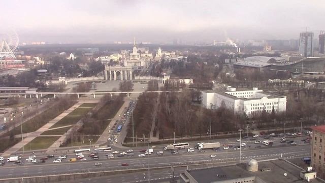 Гостиница Космос 25 этаж - вид на Москву. Cosmos Hotel 25th floor - view of Moscow. смотреть онлайн