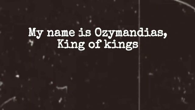 My Ozymandias Poem Edit смотреть онлайн