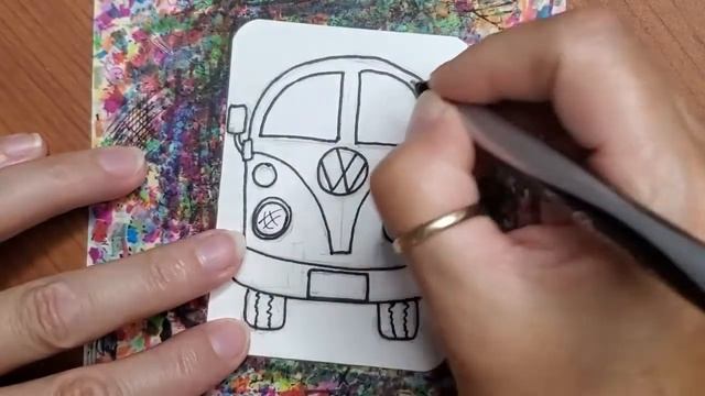 How to Draw a Volkswagen Van with Markers смотреть онлайн