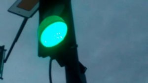 Работа светофора. Вечером