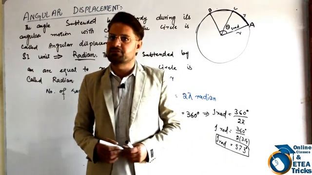 Angular displacement physics class 11 || Relation between linear and angular displacement смотреть онлайн